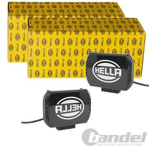 2x HELLA LED FERNSCHEINWERFER SATZ RECHTECKIG SCHWARZ 12V 24V | 1FE 358 154-041 - Zdjęcie 1 z 5