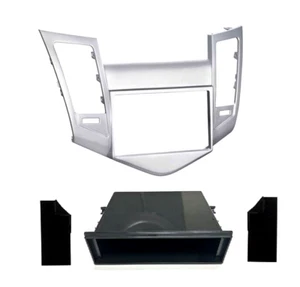 Silver Single/Double DIN Dash Kit for 2011-up Chevrolet Chevy Cruze OEM Match - Picture 1 of 3
