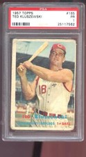 1957 Topps #165 Ted Kluszewski PSA 1 Graded Baseball Card MLB Cincinnati Redlegs