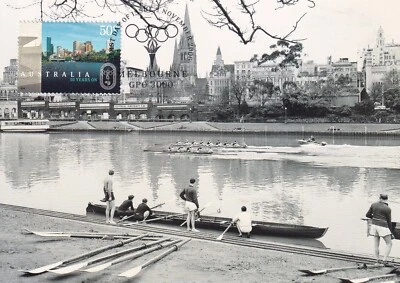 AUSTRÁLIA 2006 QUATRO CAPAS DE PRIMEIRO DIA EM MAXI CARTÕES, OLIMPÍADAS DE VERÃO DE MELBOURNE - Imagem 1 de 4