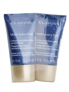 Clarins Multi Active Nuit All Skin Types 0.5 OZ Set of 2 - Picture 1 of 1