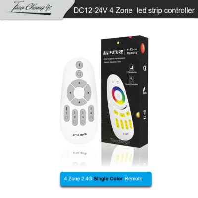 12-24V 2.4G RF LED controller Wirelesss Dimmer RGB RGBW4-Zone Remote led strip - Image 1 of 4