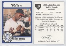 1989 Bill Pucko Utica Blue Sox Keith Harris #10