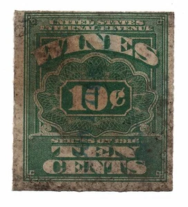 U.S. Revenue Wine stamp scott re37 - 10 cents issue of 1916 (a2) - Picture 1 of 1