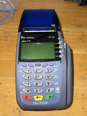 VERIFONE OMNI 3730 LE CREDIT CARD MACHINE WORKING With All Chords - Image 1 of 4