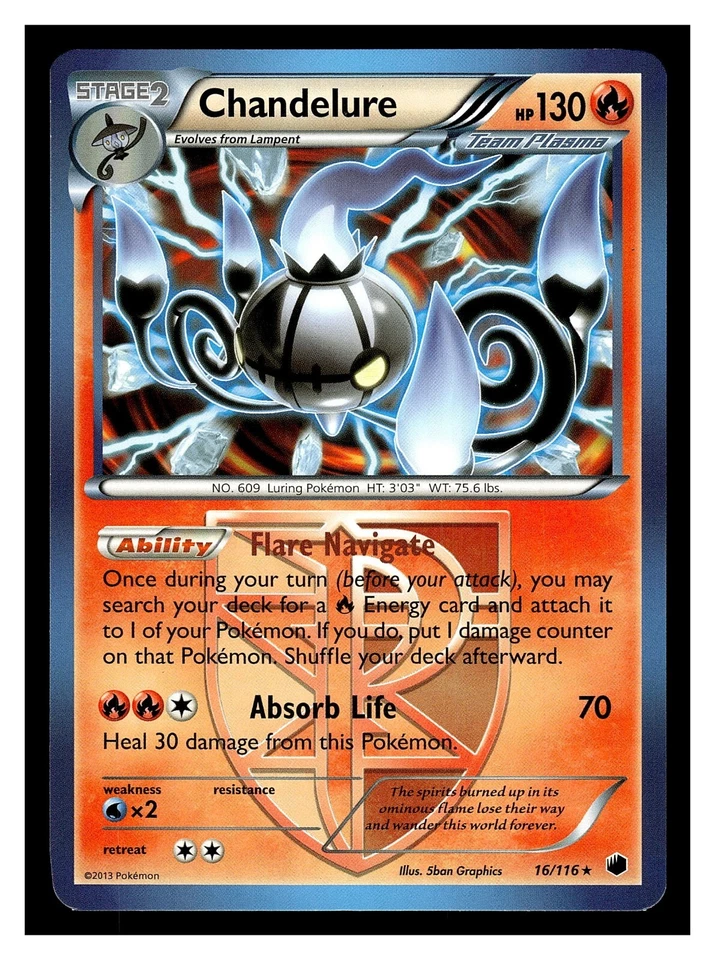 Pokemon Boundaries Crossed Chandelure Deck Exclusives 016/149 - Image 1 of 1