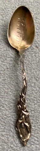 Paye and Baker Sterling Silver Floral Series Teaspoon with a Calla Lily Cover