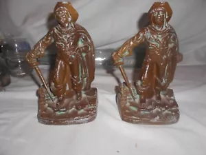Vintage Antique? Set Cast Metal Pirate Figurines 7 1/2" Tall Buccaneer - Picture 1 of 5