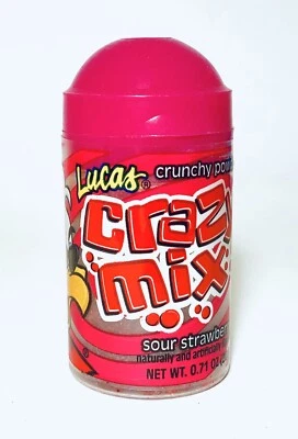 Vintage 2005 Lucus SOUR PINK Mini Candy Container CRAZY MIX mexico bubble gum - Image 1 of 4