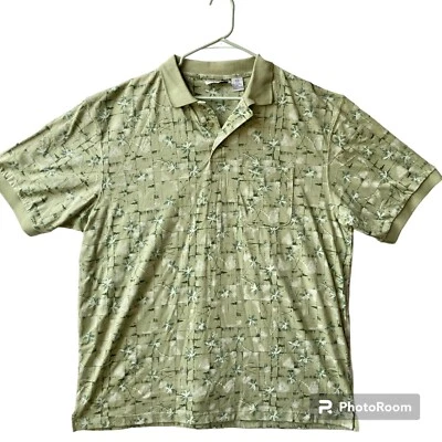 Camisa de golf Michael Austin para hombre talla XXL vintage estampada palos palmera Foto 1 de 4