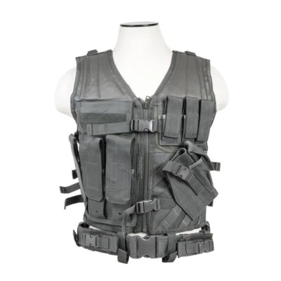 VISM PVC Heavy Duty Tactical Vest w/Holster XS-SM, M-2XL, 2XL-4XL Adjustable - Image 1 of 4