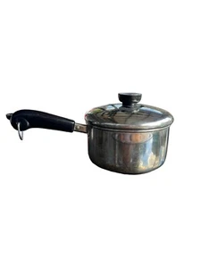 Revere Ware 1.5 Qt Sauce Pan w/Lid Tri Ply Disc Bottom Stainless Steel Coo kware - Picture 1 of 8