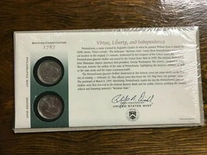 1999 PENNSYLVANIA P & D OFFICIAL US MINT STATEHOOD QUARTERS Q11 FIRST RELEASE - Picture 1 of 1