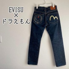 Evisu Jeans Collab Doraemon Denim Exclusive W27 Embroidery Japan Original Denim