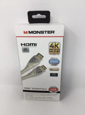 Genuine Monster 4ft 4K HDR Ultra HD Heavy-Duty Flexible HDMI Cable New - Image 1 of 2