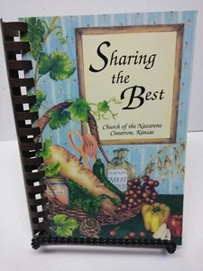 1985 VINTAGE SHARING THE BEST CHURCH OF THE NAZARENE CIMARRON KANSAS COOKBOOK - Imagen 1 de 9