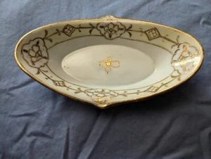 Plato Nippon pintado Had blanco con dorado dorado - Imagen 1 de 7
