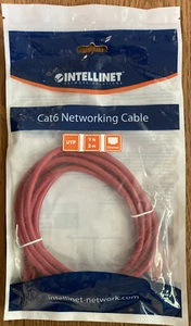 Intellinet Network Solutions Cat6 Networking Cable Red UTP 7 ft - Picture 1 of 3