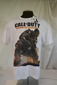 NEU Call of Duty Advanced Warfare weiße Grafik T-Shirt/Sammlerdose Herren LARGE - Bild 1 von 11