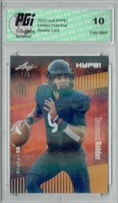 Desmond Ridder 2022 Leaf Hype #82 Gold Shimmer #1/1 Rookie Card PGI 10