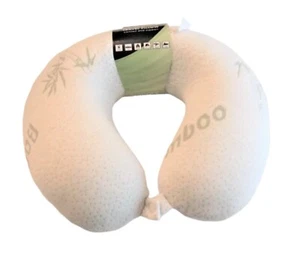 BAMBOO HYPOALLERGENIC TRAVEL PILLOW MACHINE WASHABLE U NECK JETSET - Picture 1 of 7