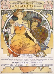 Sitzende Frau umklammert die Hand eines Eingeborenen 1903 von Alphonse Mucha Giclee Repro - Bild 1 von 1