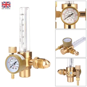 Argon CO2 Pressure Gas Mig Tig Flow Meter Regulator Welding Weld Gauge Welder UK - Picture 1 of 11