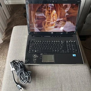 HP Pavilion DV7 17" Laptop Intel Core 2 Duo 4GB RAM 320GB Adapter (READ) - Picture 1 of 19