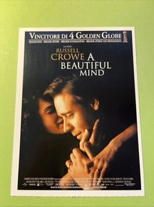 MINI LOCANDINA CIAK FILM  A BEAUTIFUL  MIND COLLEZIONE   Russell Crowe - Picture 1 of 2