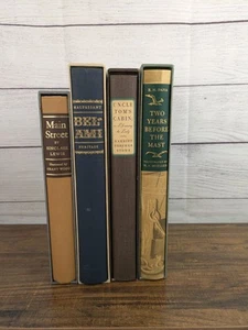 Lot Of 4 Heritage Press Vintage Books Uncle Tom's Cabin Main Street - Picture 1 of 24