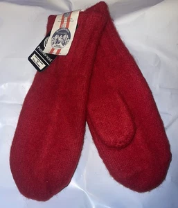 Vintage SCHLADMINGER SCHAFWOLLWAREN reine Schurwolle Gr. L rot Fäustlinge Made in Austria - Bild 1 von 9