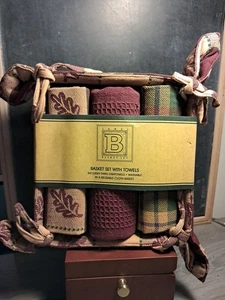 Basket Set With Cotton Towels Fall - Picture 1 of 4