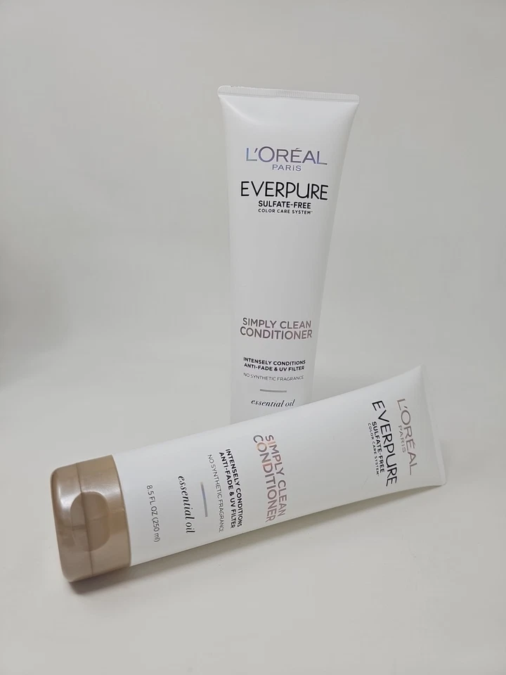 L'Oreal Paris EverPure Sulfate Free Simply Clean Hair Conditioner 2 Pack - Image 1 of 4