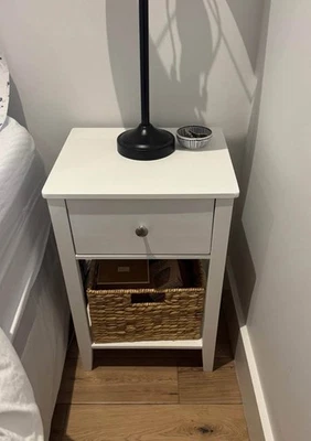 Mesita de Noche Wayfair Bambú Blanco (NUEVA EN CAJA) Foto 1 de 4