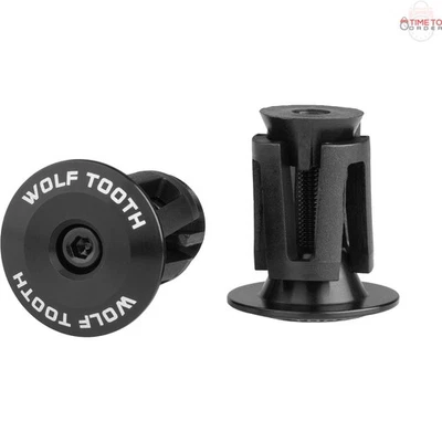 Alloy Bike Handlebar End Plugs Set of 2 Black Aluminum Road Mountain Fit - Image 1 of 2