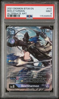 PSA 9 Mint Beelstarmon BT6-112 SEC Alternate Art English Digimon 2021 - Image 1 of 2