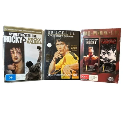Vintage Action DVD Set: Bruce Lee, Rocky, Raging Bull, Rocky Balboa Movies - image 1 of 4