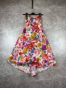 D&G Dolce & Gabbana Vintage 00s Strapless Floral Dress 46 / 32 Made in Italy - Picture 1 of 15