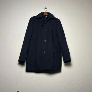 VTG Kenneth Cole Coat Jacket Men M Outerwear Wool Blend Double Layer Zip Button - Picture 1 of 16