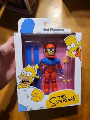 The Simpsons STUPID SEXY NED FLANDERS SKI OUTFIT 5 in 2025 Figure Jakks Pacific - Image 1 of 4
