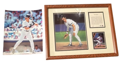 Foto autografiada a mano de Don Mattingly de los Yankees de Nueva York 8x10 sin certificado de autenticidad y marco Foto 1 de 4