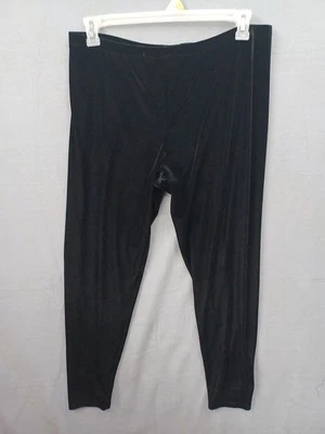 Pantalones Eileen Fisher Mujer Terciopelo Negro Pull On XL Elástico Cintura Elástica  Foto 1 de 4