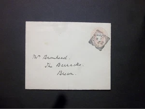 GB Berkshire Stationery 1896 QV 1d Envelope CRICKHOWELL Squared Circle to Brecon - Picture 1 of 2