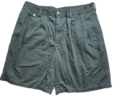 Shorts Nautica Masculino Tamanho 36W Ajuste Clássico Plissado Verde 100% Algodão Sarja - Imagem 1 de 4