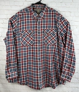 Duluth Trading Co Shirt Men's Long Sleeve Flannel Plaid Shirt Size 2XL Tall 2XLT - Picture 1 of 6