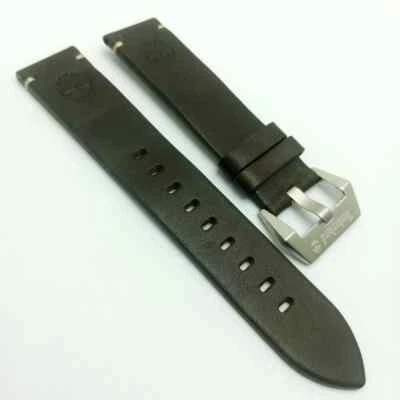 Pulseira de relógio masculina de couro marrom escuro Timberland 20 mm FAZ37WSI1 - Imagem 1 de 4