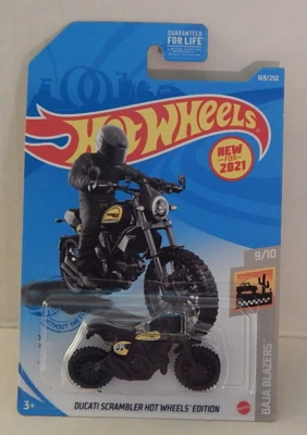Ducati Scrambler Hot Wheels Edition 2021-169 Baja Blazers Street Bike Mooneyes - Imagem 1 de 4