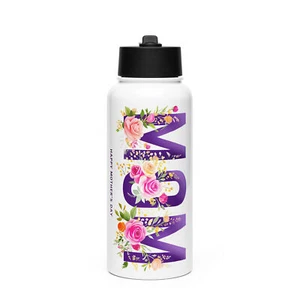 Perfect Mother's Day Gift - Mom Stainless steel water bottle with a straw lid - Picture 1 of 4