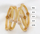 Bollywood Indian Bridal Wedding Style Gold Plated Pearl Bangles Jewelry Set