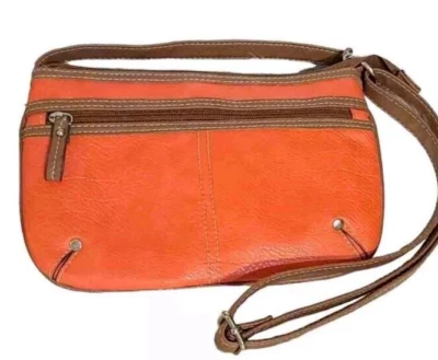 BOLSO BANDOLERA PEQUEÑO CORAL NARANJA MUJER CROFT Y CARRETILLA Foto 1 de 4